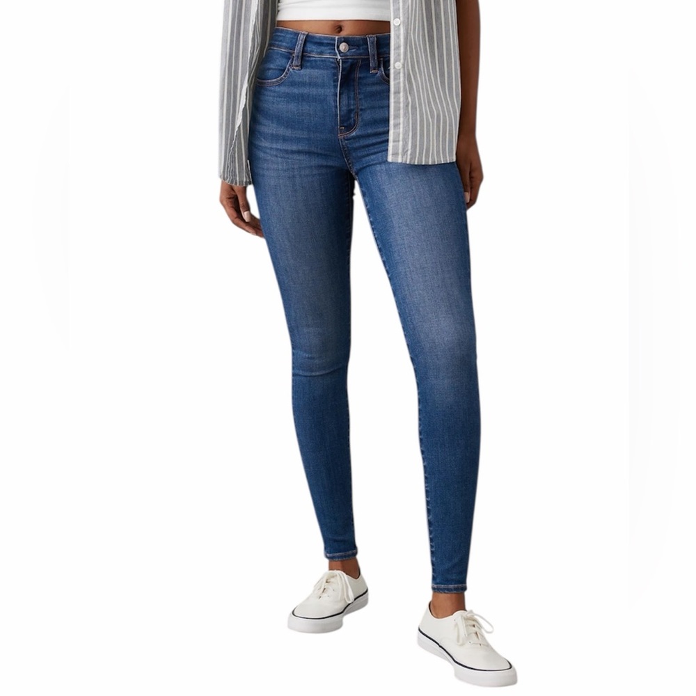 American Eagle Jegging Dark Blue Next Level Stretch Jeans SIZE 6
